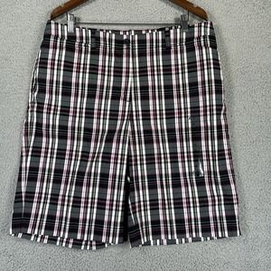 Anne Klein‎ Sport Long Bermuda Chino Shorts Stretch Women's Sz 16 NWT Plaid